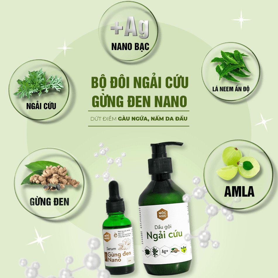 [Cho Tóc Gàu, Nấm Da Đầu] Dầu Gội Ngải Cứu Mộc Nhu 300ml