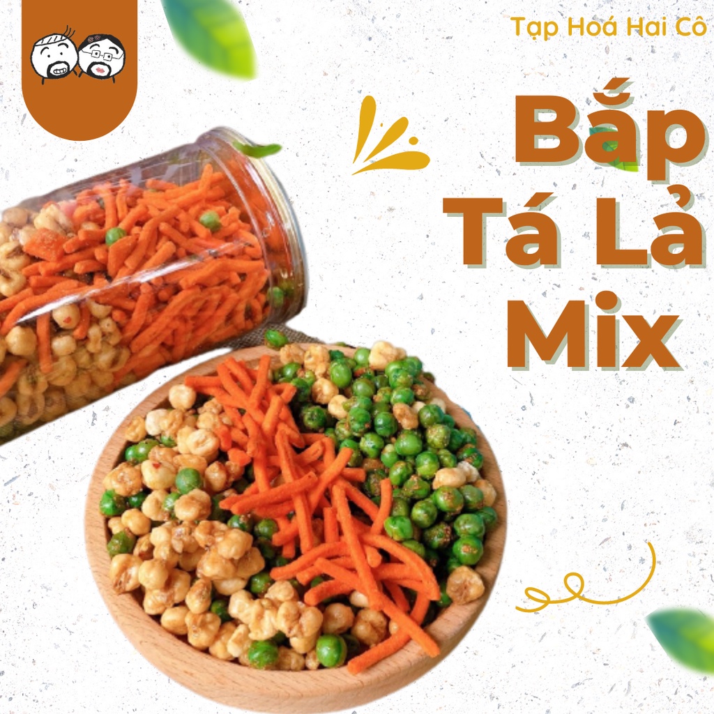 BẮP TÁ LẢ MIX 3 VỊ - Đậu Hà Lan mix bimbim và bắp đầy hủ pet ăn vặt đầy ú ụ 400g