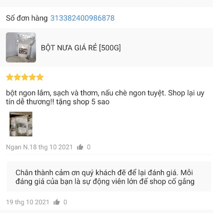 Bột nưa nguyên chất Bến Tre