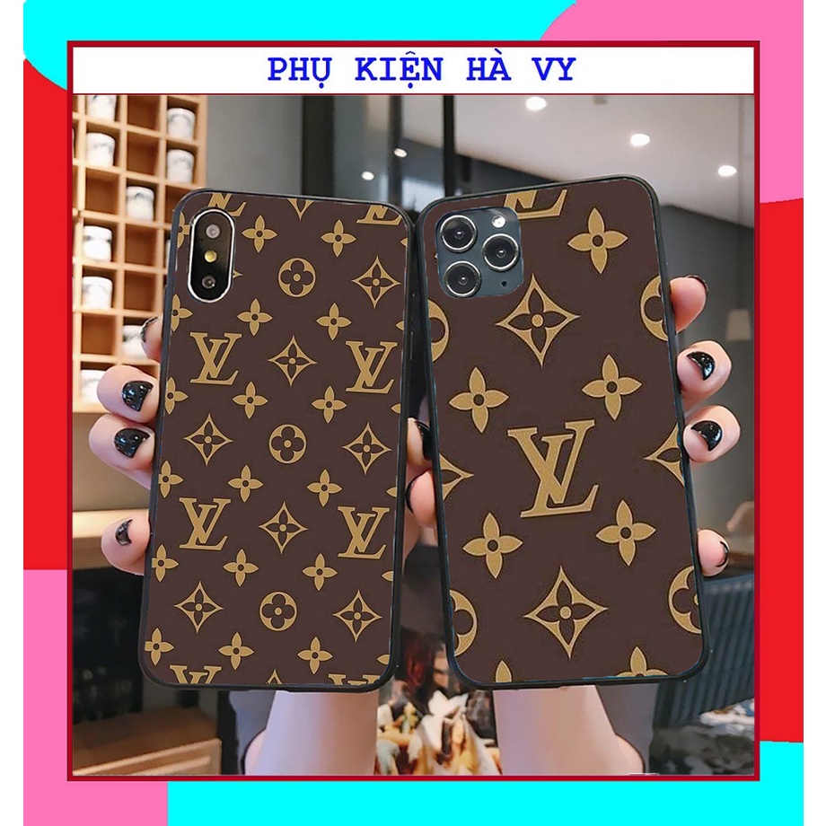 Ốp lưng dành cho iphone hình LV nhám viền đen 6/6plus/6s/6splus/7/7plus/8/8plus/x/xr/xs/11/12/pro/max/plus/promax