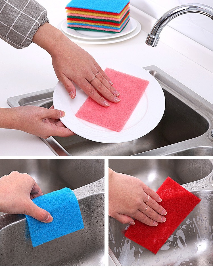 Miếng chùi rửa chén dĩa (10 miếng/Bịch)