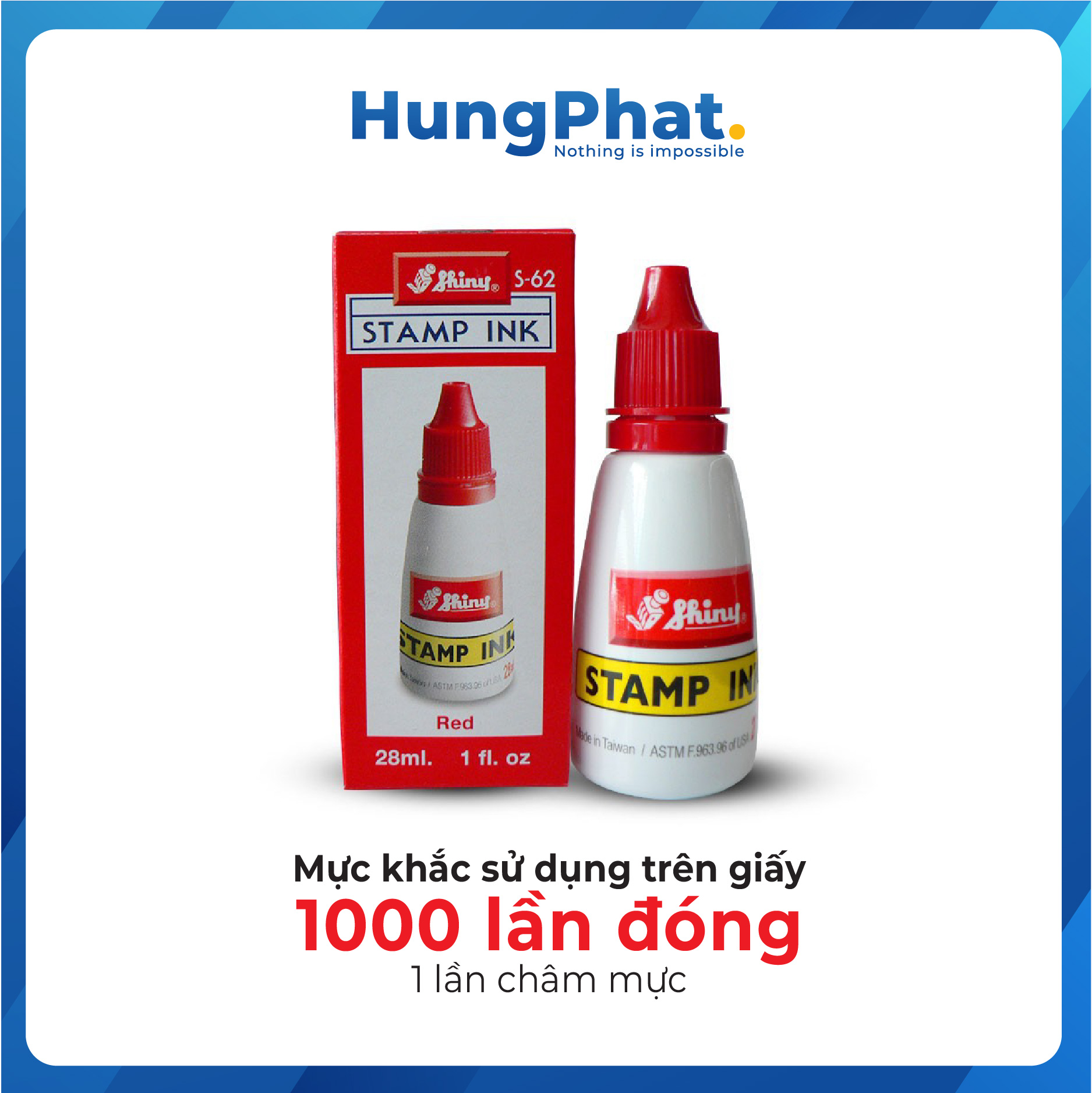 Mực dấu Shiny 28ml chính hãng S61/S62/S63