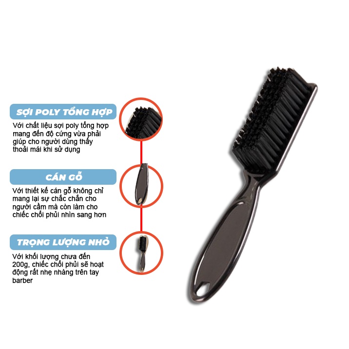 Chổi phủi tóc Barber chuyên dụng cho salon Lamyra
