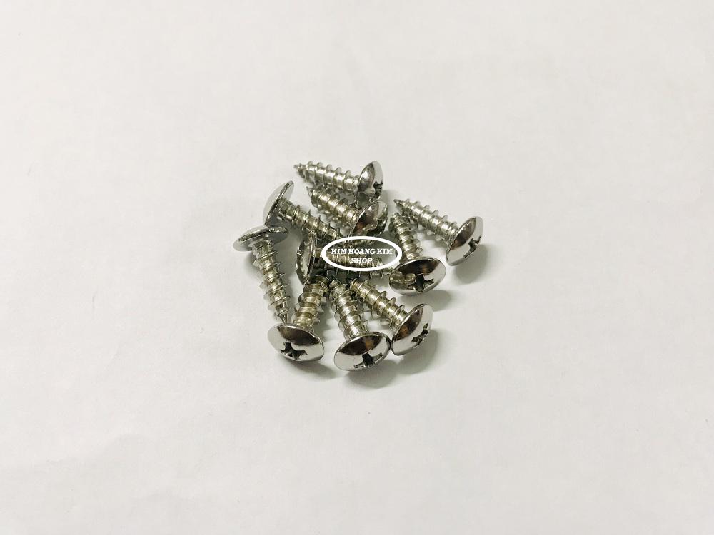 10 con Ốc ( INOX 100%) gắn dàn áo Các Loại Xe Máy (răng Thưa)