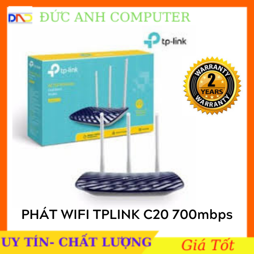 Phát wifi Tp-Link Archer c20 - router băng tần kép không dây AC750 Chính Hãng 100% Bảo Hành 24 Tháng  1 đổi 1