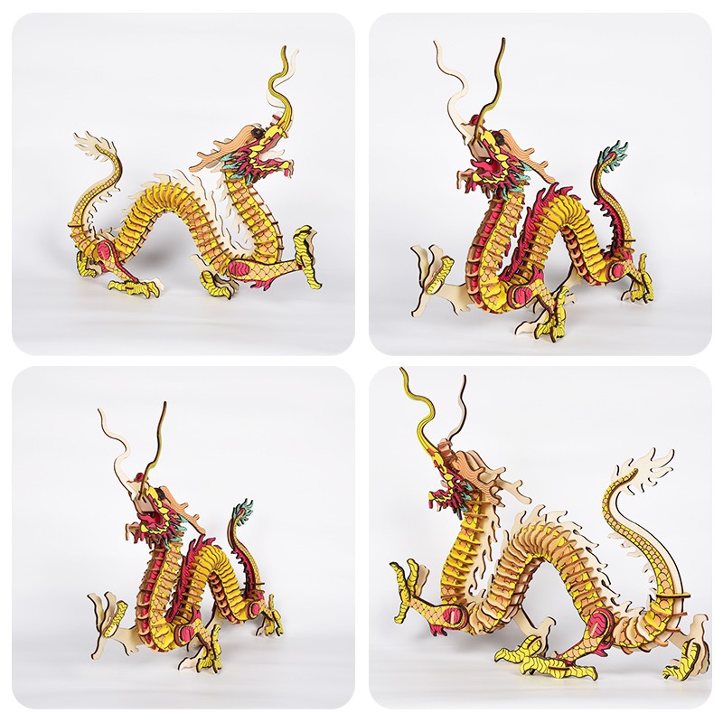 [HCM]Đồ chơi lắp ráp 3D gỗ mô hình Dragon cắt laser
