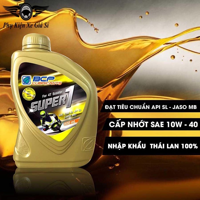 [HCM]Nhớt Xe Máy Tay Ga BCP 0.8 lít 10w40 Dầu Nhớt NK Thái Lan MS3739