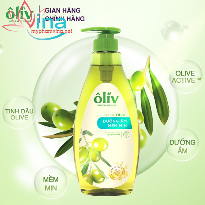 [HCM]SỮA TẮM OLIV DƯỠNG ẨM MỀM MỊN 650ML