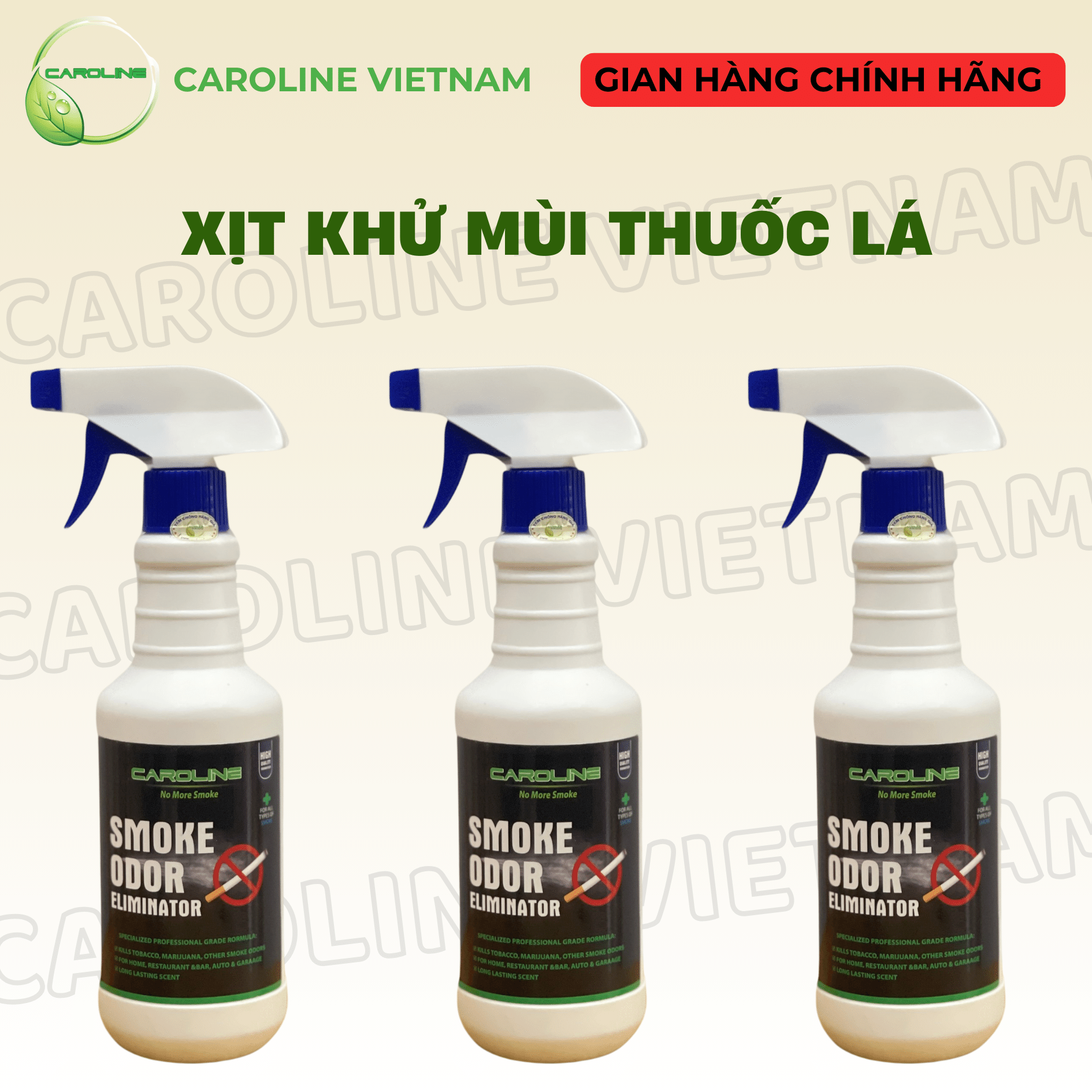 Xịt khử mùi khói thuốc lá Caroline