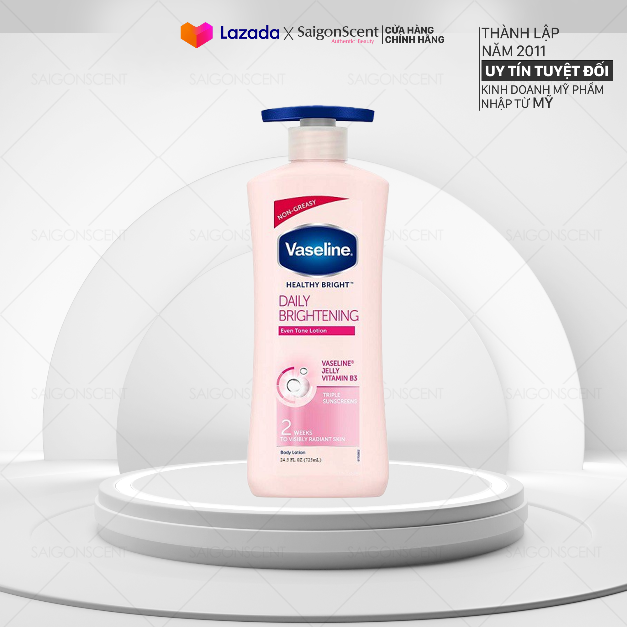 [Saigon Scent] Sữa Dưỡng Thể Vaseline Healthy White UV Lightening ( 725mL )