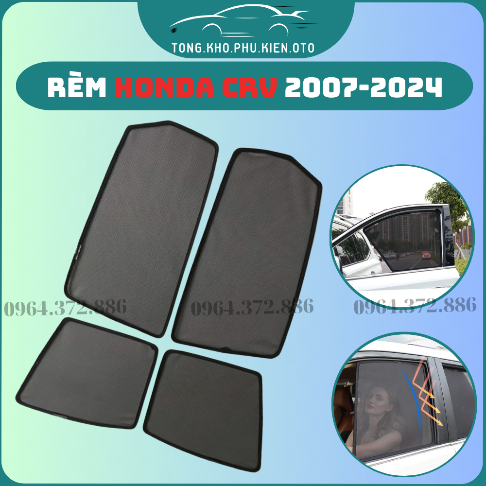 Rèm che nắng xe Honda CRV 2007 - 2024 có hít nam châm cao cấp