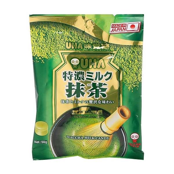 Combo 2 bịch Kẹo trà xanh UHA Maccha Milk Candy