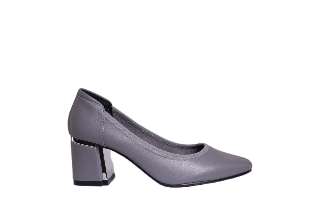 Giày Gót Vuông Công Sở Nữ 6Cm Màu Xám Bata 751-2117