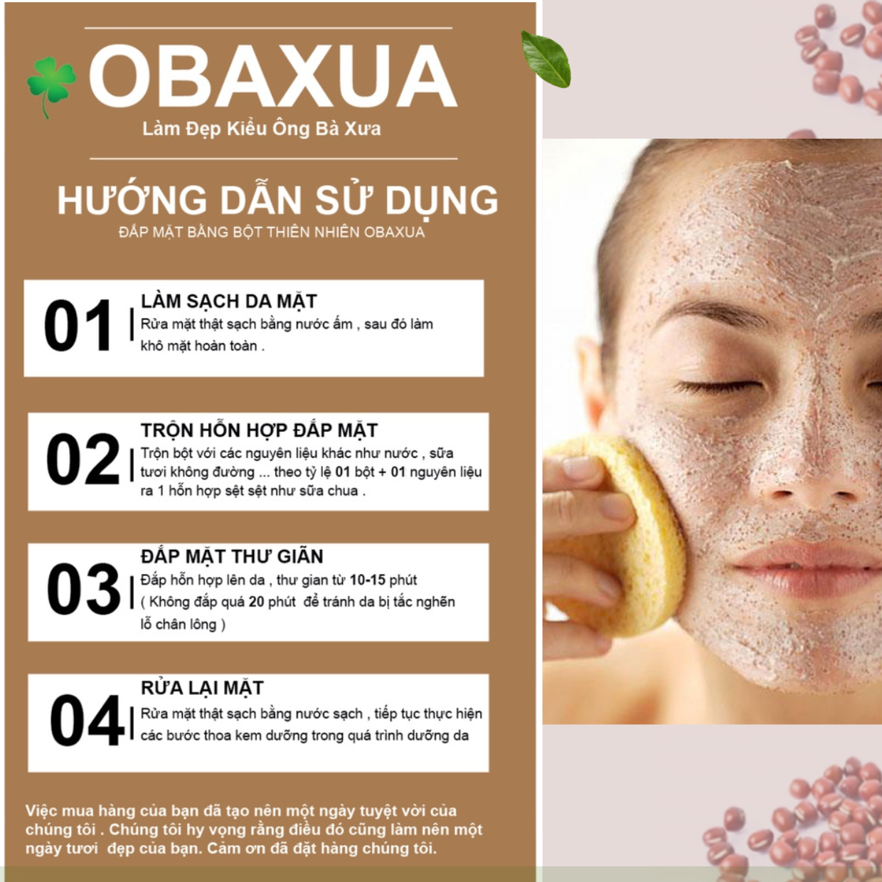 Bã Cà Phê Cơm Dừa OBAXUA - Tẩy Da Chết , Mờ Thâm .
