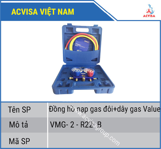 Đồng Hồ Gas Đôi VALUE Model: VMG-2-R22-B (Có Dây)