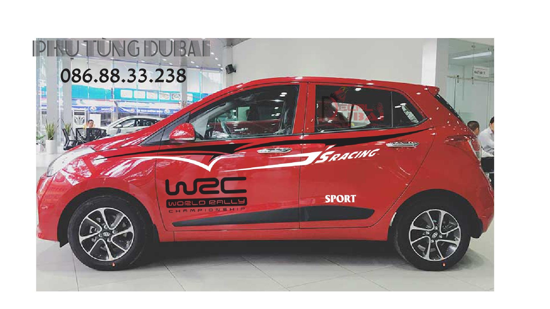 Tem dán sườn xe i10 hatback
