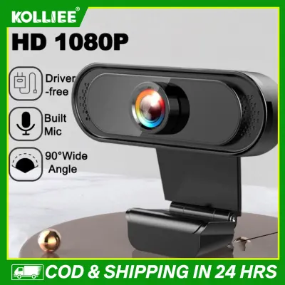 KOLLIEE Webcam Mini Hd 1080p 720p Tích Hợp Micro Tiện Dụng Cho Máy Tính, học online livestream, Webcam máy tính Full HD Rõ nét
