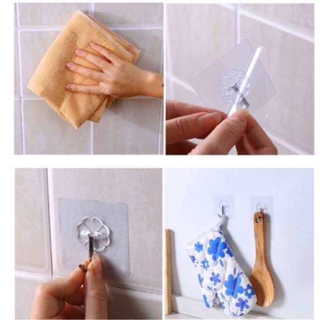 Móc dán tường siêu dính, chịu lực siêu tốt (10 cái)