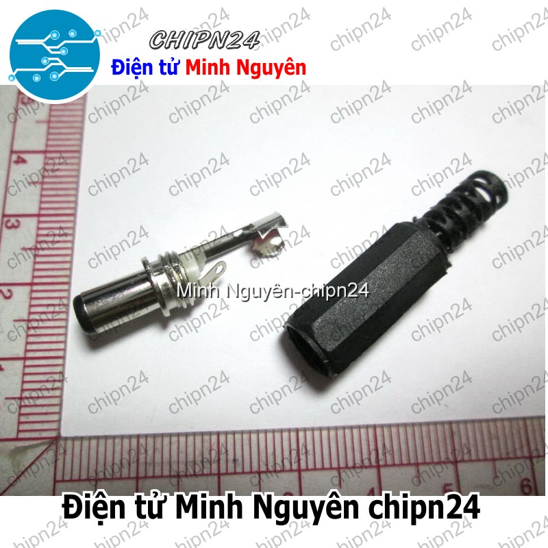 [3 cái] (F89.1) Jack DC hàn dây Chuôi Ngắn 5.5x2.1mm - HH004394