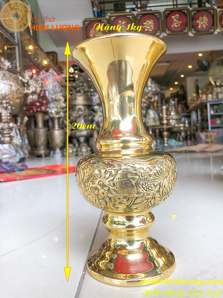 Full Daisy brass flower container sizes: height 20cm, 24cm, 30cm, 40cm
