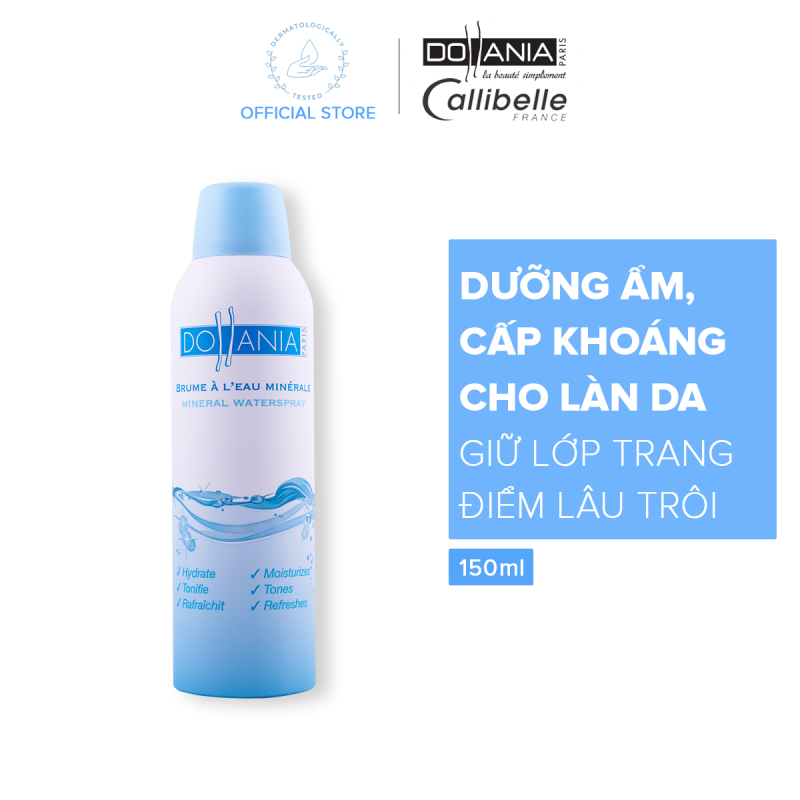 Xịt khoáng Dollania giúp dưỡng ẩm cấp nước và làm dịu làn da Brumisateur Eau Minerale 150ml