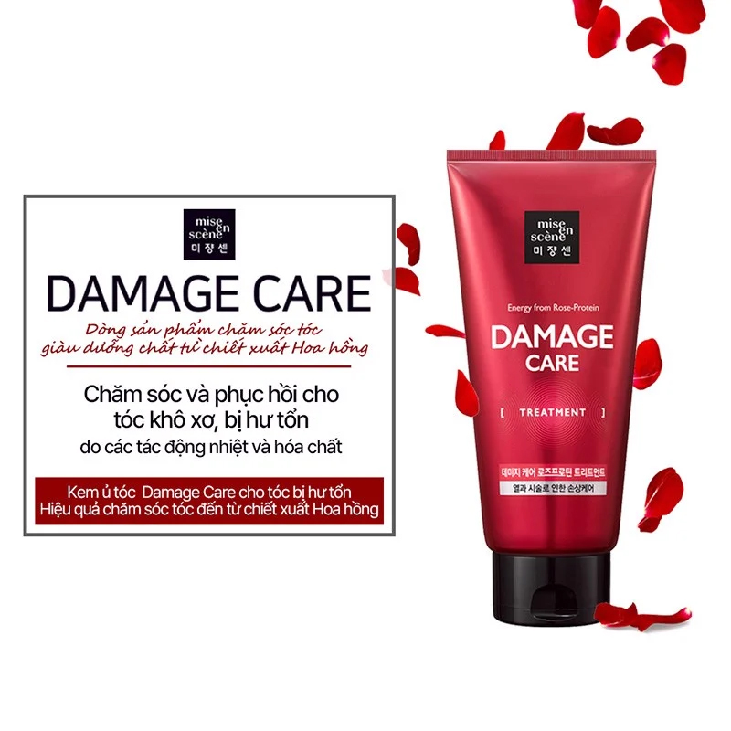 Dầu gội, kem ủ phục hồi tóc hư tổn, dưỡng tóc bồng bềnh mise en scène shampoo 200ml, 180ml