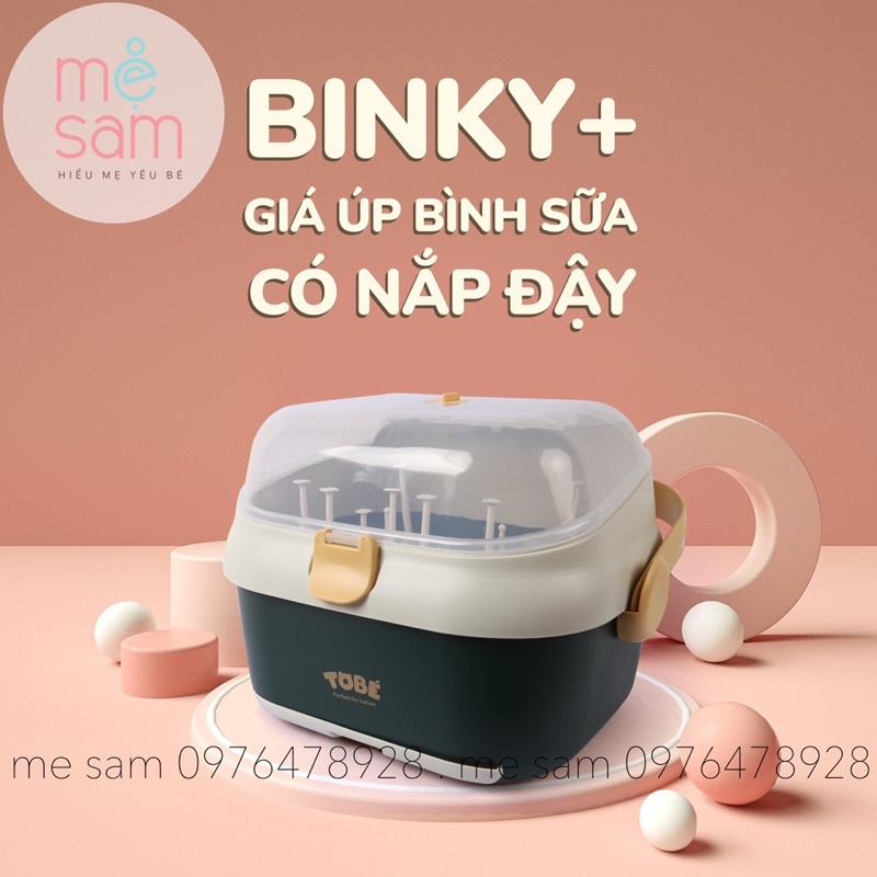Úp Bình Binky+ Tobé Cao Cấp Có Nắp Đậy