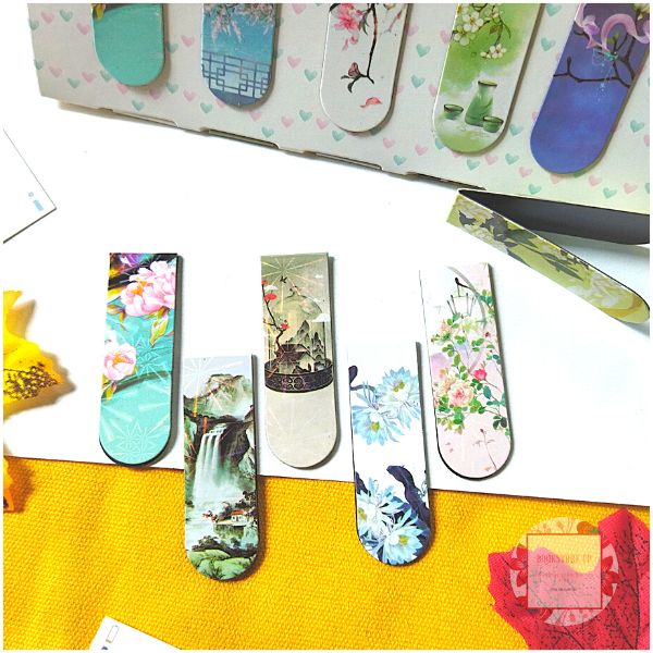 [HCM]Bookmark Nam Châm Đánh Dấu Sách - Phong Cảnh Cổ Trang (Mẫu Ngẫu Nhiên)