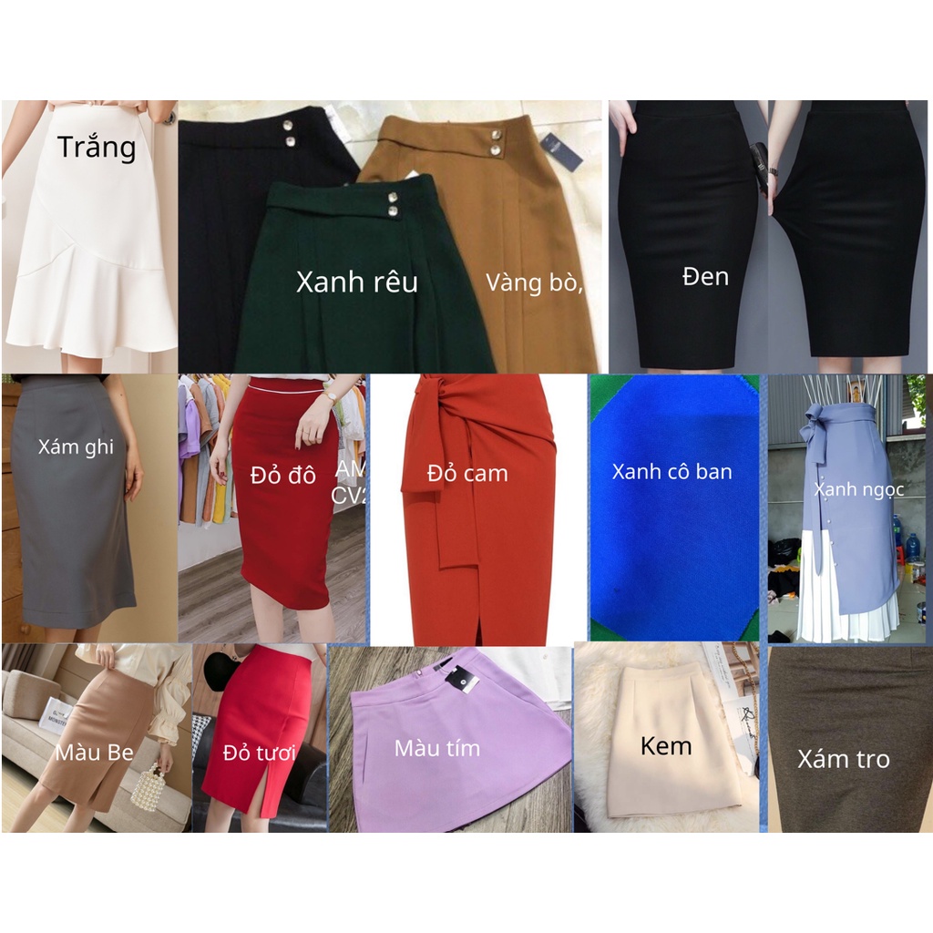 Chân váy xoè dáng dài 70cm cực chất - thời trang công sở nữ