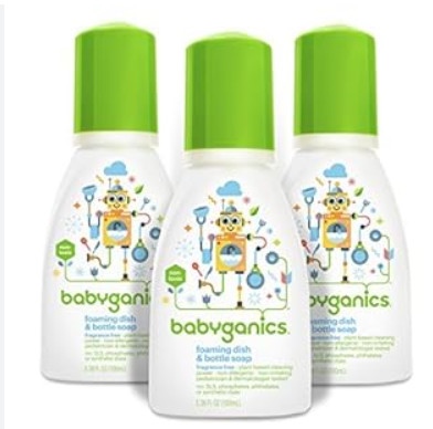 Nước rửa bình sữa Babyganics không mùi 473ml và 946ml - Hàng Mỹ