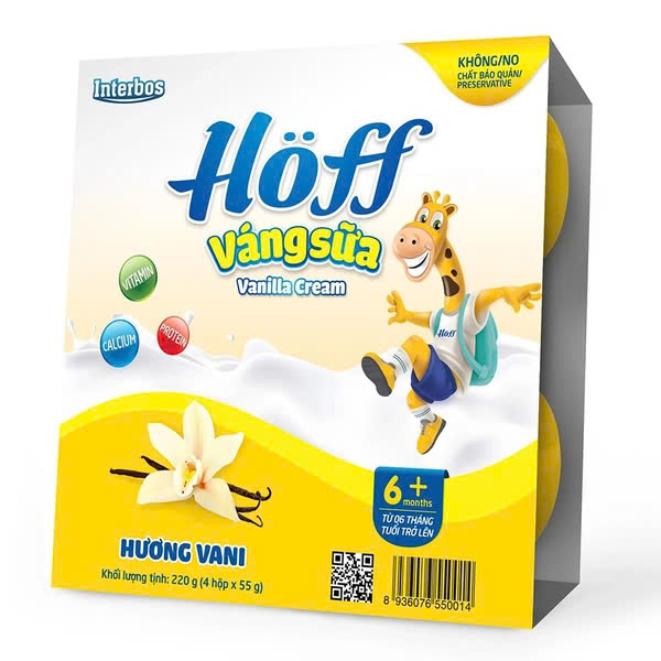 Lốc 4 Hộp Váng Sữa Hoff 55g
