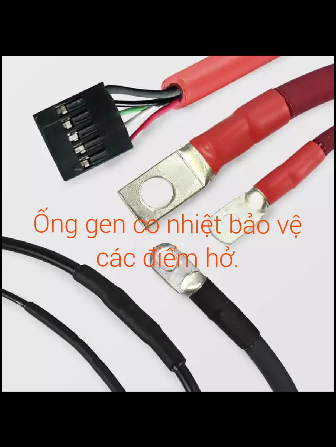 [HCM]100 Ống gen co nhiệt phi 4mm dài 40mm cắt sẵn.
