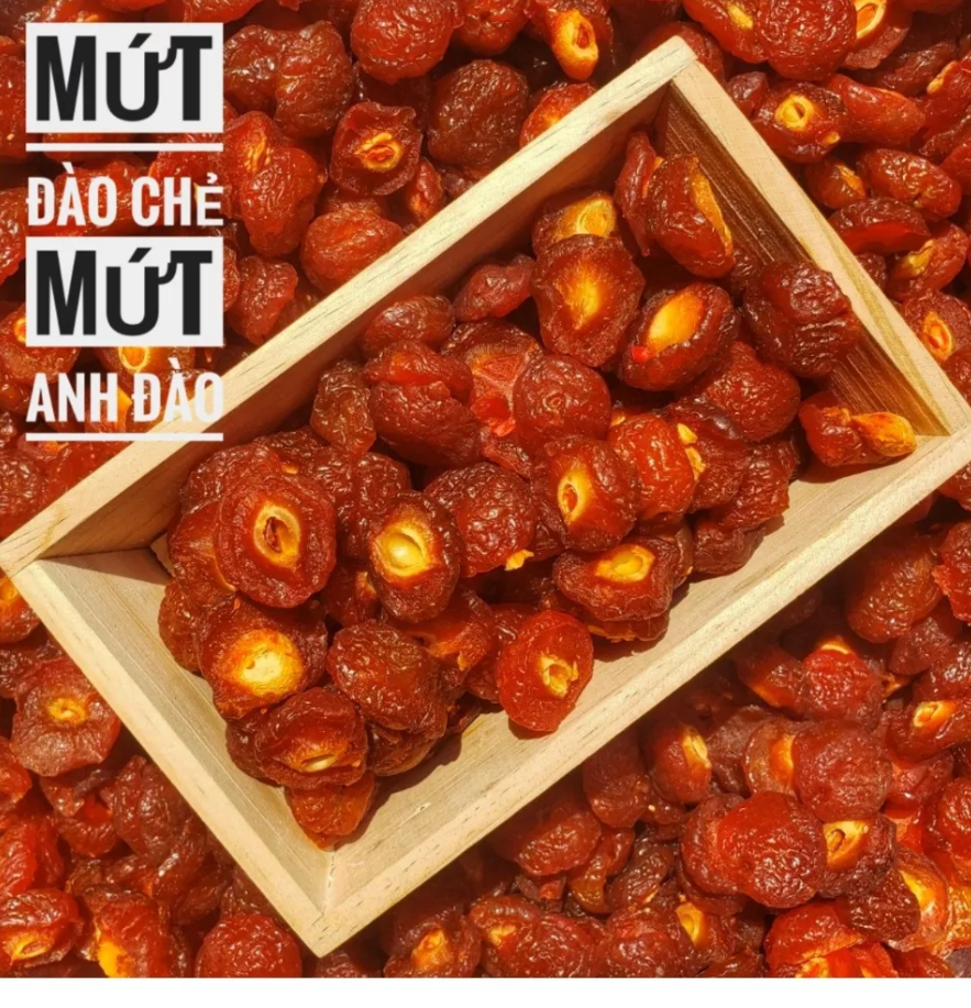 Mứt anh đào đà lạt chẻ đôi