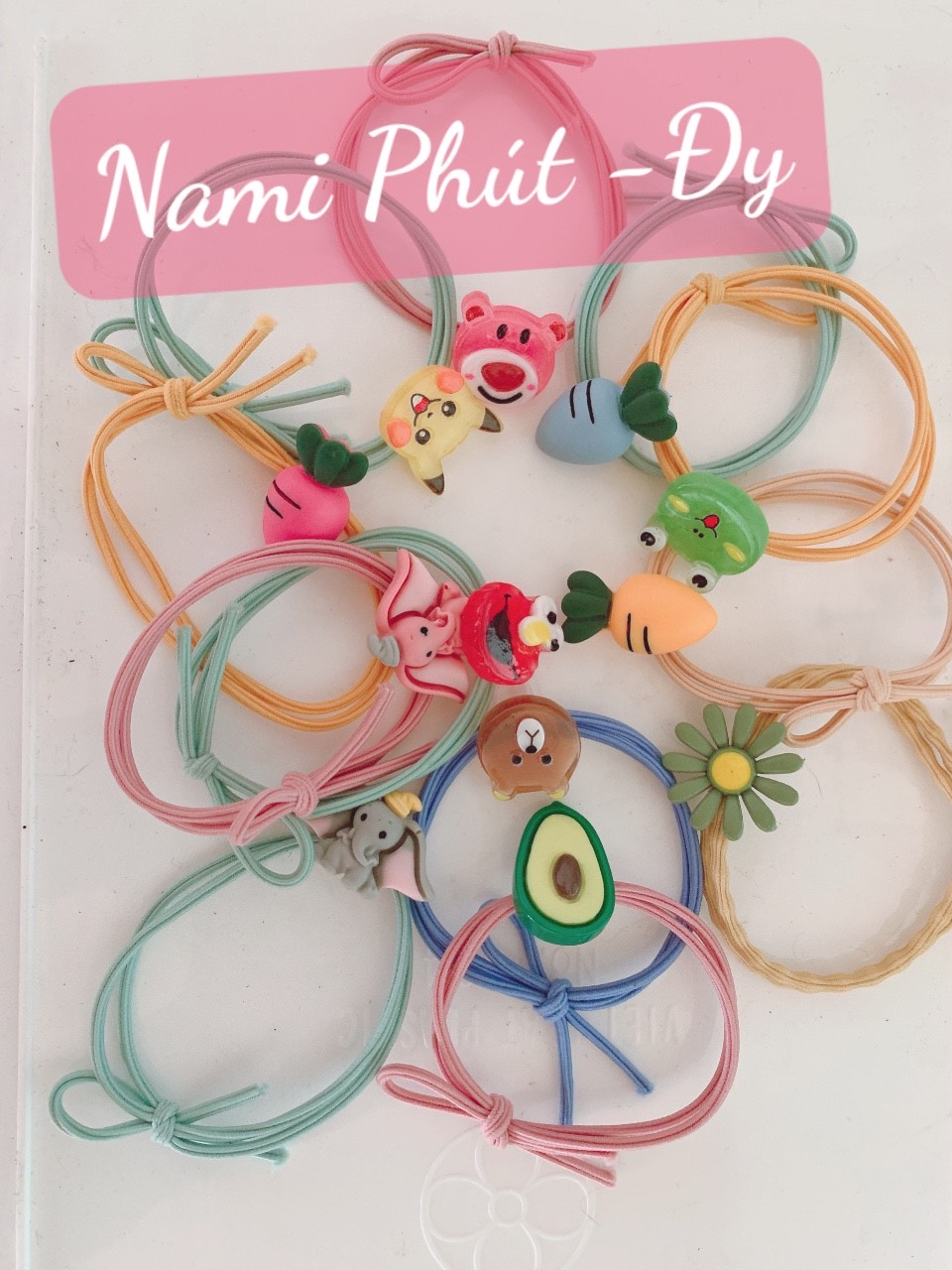 Combo 10 dây cột tóc hoạt hình siêu cute
