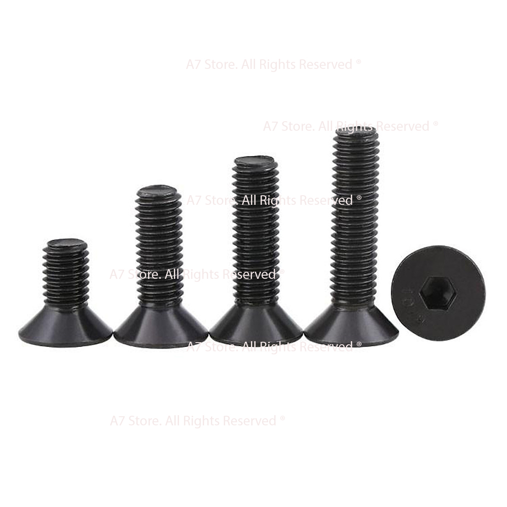 Bulon lục giác size m8 đầu côn chìm thép đen m113353