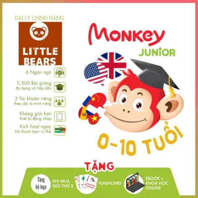 Monkey Junior Trọn Đời - Phần mềm học tiếng anh cho bé