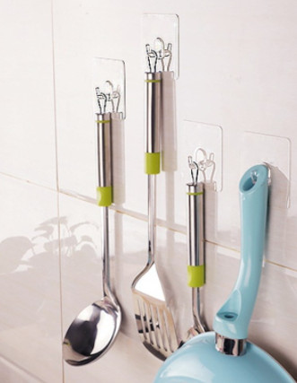 [HCM]Combo 4 móc dán tường chịu lực trong suốt