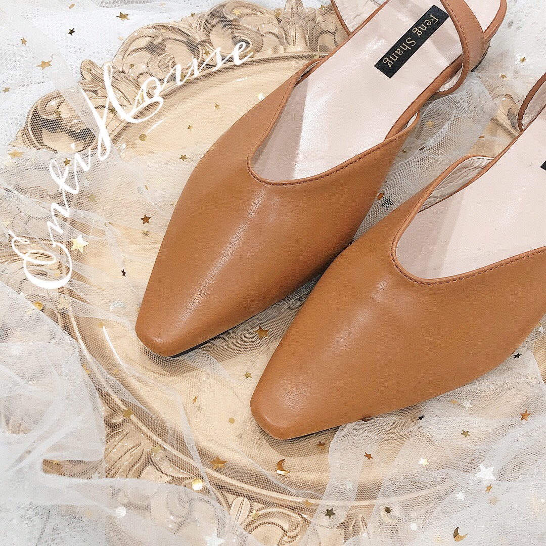 {HCM / CÓ SẴN / ẢNH THẬT} GIÀY SANDAL BÍT MŨI HỞ GÓT MÀU NÂU SIZE 38