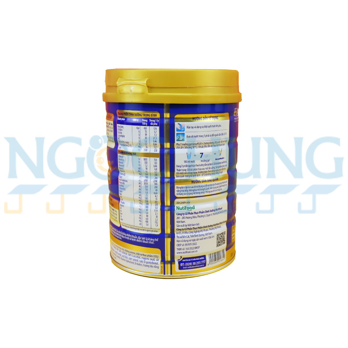 Sữa bột Nutifood GrowPlus+ Xanh 900g