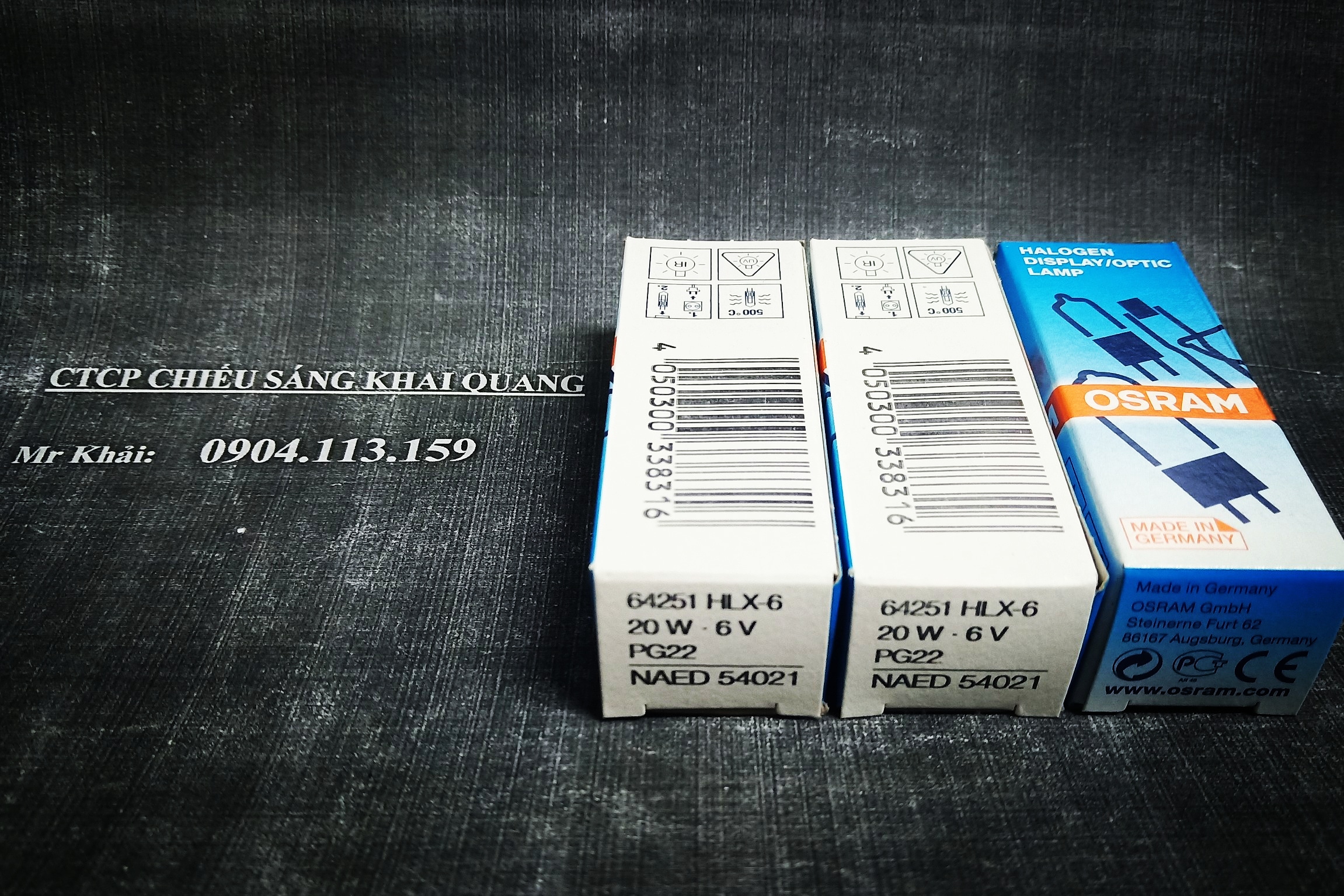 (SALE) Bóng đèn nhãn khoa có đế 6V 20W Osram HLX 64251