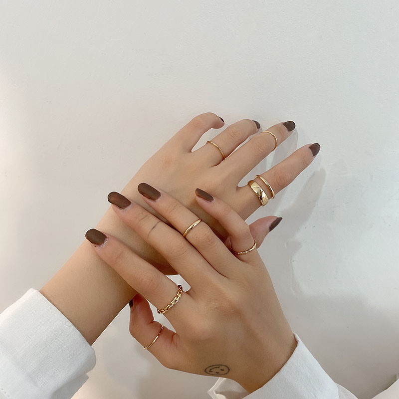 [HCM]Set nhẫn 7 món phong cách midi ring mới lạ