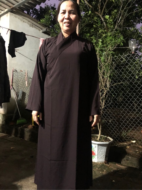 ÁO TràNg Đi ChùA- Bộ Lam