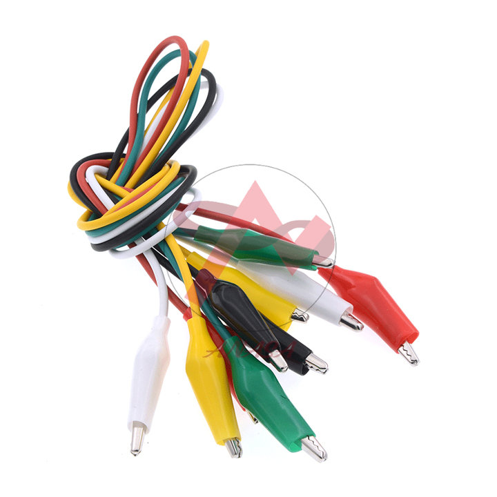 Bộ 10 dây điện kết nối kẹp cá sấu