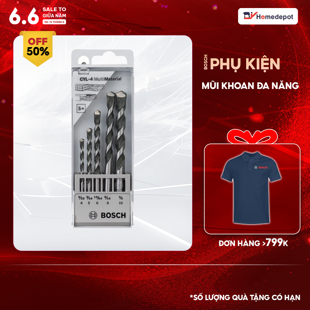 Bộ 5 mũi khoan đa năng Bosch 2608680798