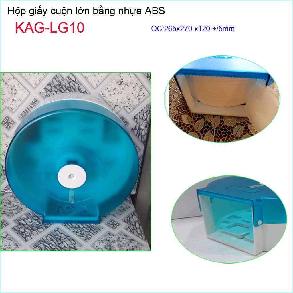 Hộp đựng giấy cuộn lớn hộp giấy vệ sinh Roto màu xanh KAG-LG10