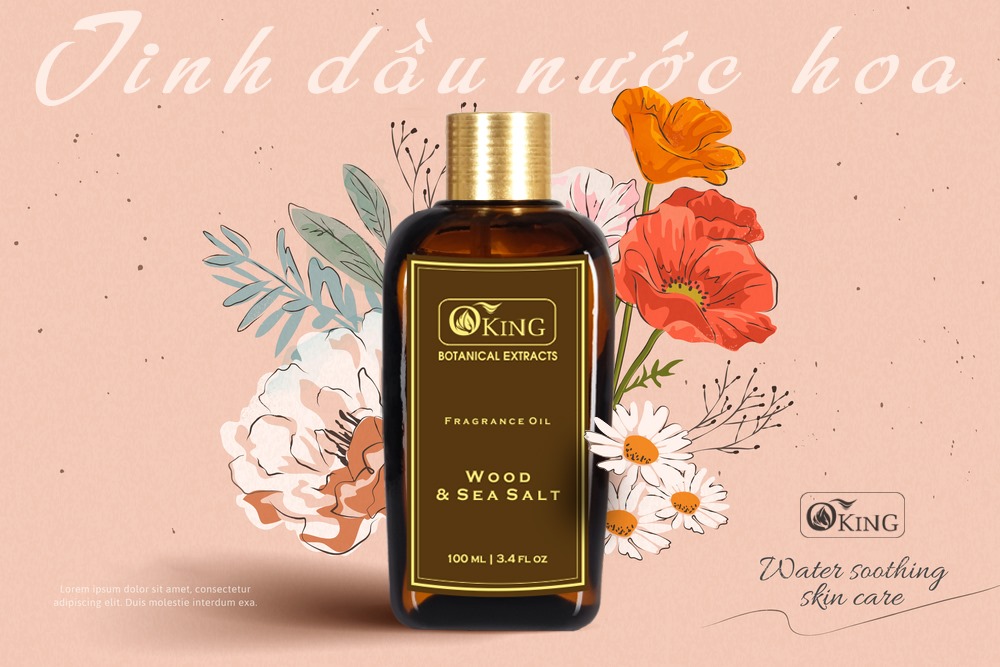 Tinh dầu nước hoa wood sage and sea salt nguyên chất 15ml oking
