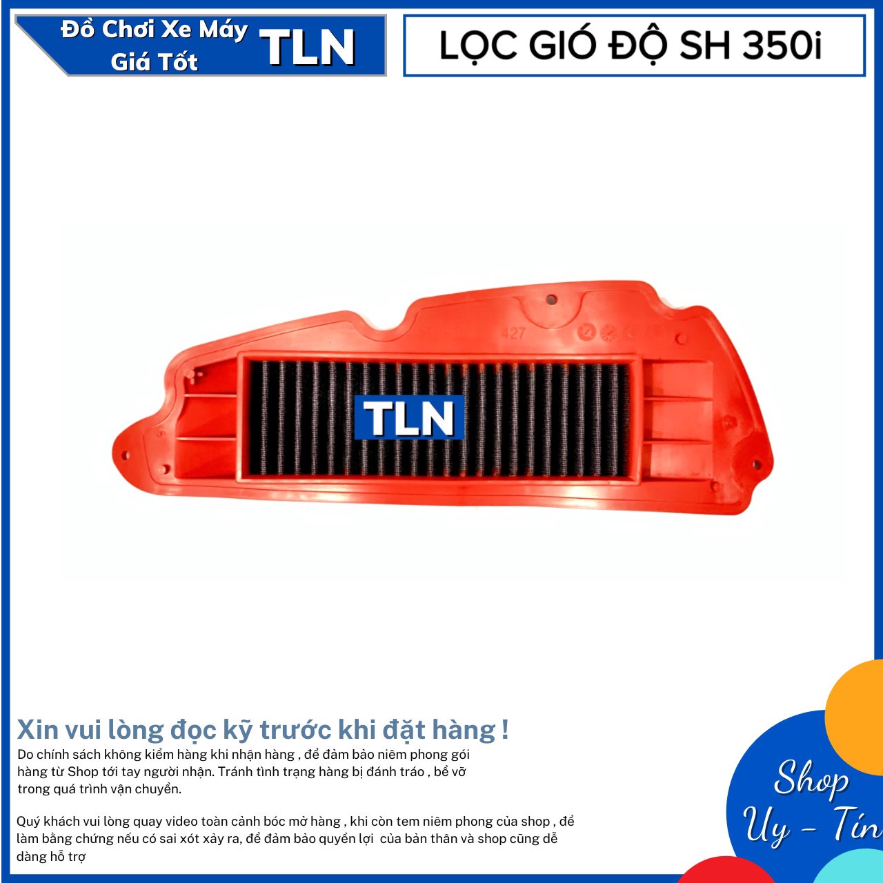 LỌC GIÓ ĐỘ LƯỚI THÉP CHO SH350i - SH2020