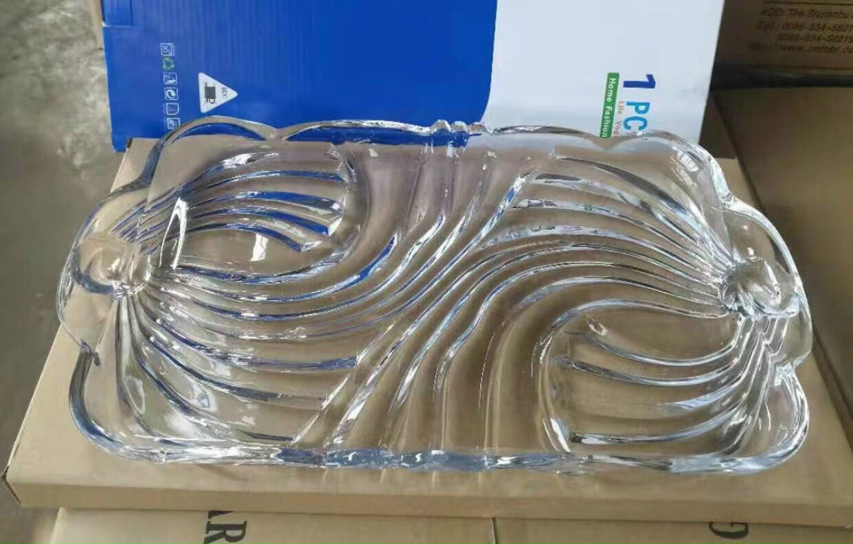 Bộ bình ly cốc thủy tinh kèm khay trắng