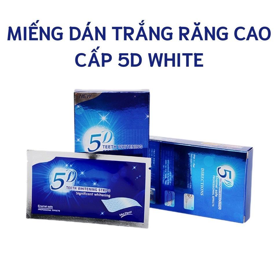 7 Gói - 14 Miếng Dán Trắng Răng 5D Whitening Strip Liệu Trình Dưỡng Trắng Răng An Toàn Hiệu Quả dántrắngrăng5d miếngdántrắngrăng9d