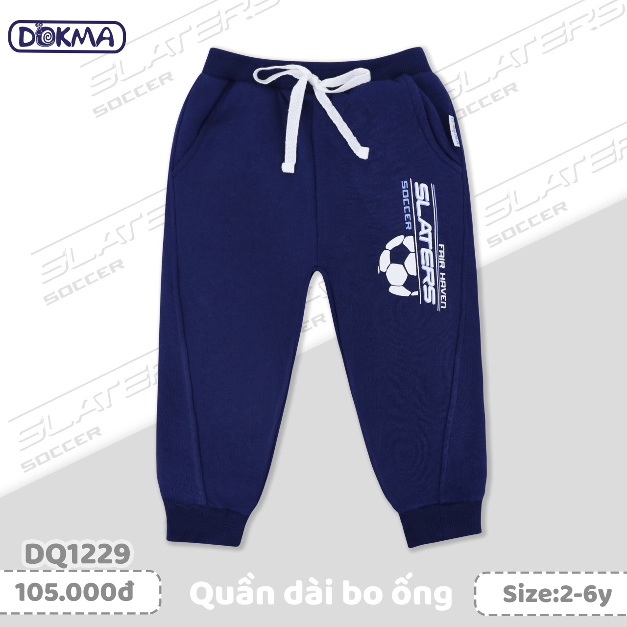 Quần nỉ bông Dokma bé trai sz 2-6y